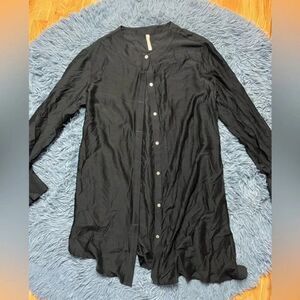 Wear In Good Health Long Oversized Silk Tunic Blouse Size S